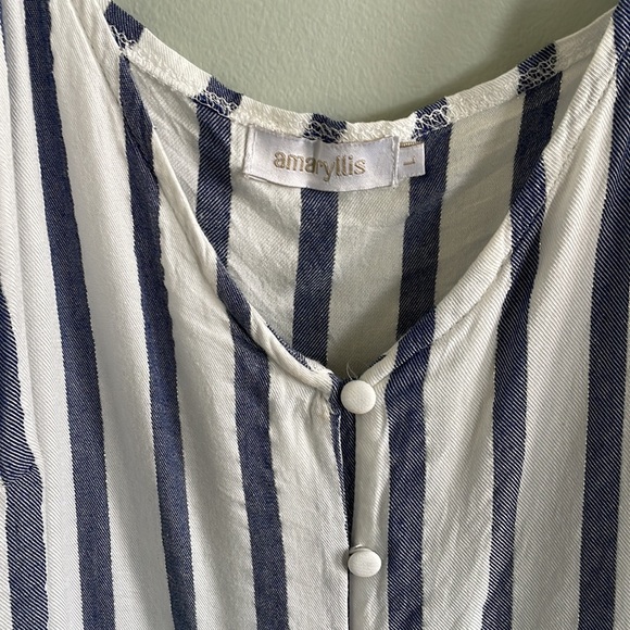 *SOLD* Striped Spaghetti Strapped Top, Size Large - Picture 3 of 5